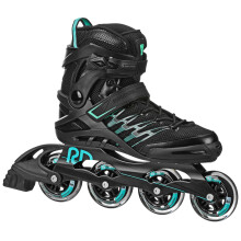 Roller Derby Q-84 dames inline skates - zwart/blauwgroen - maat 07