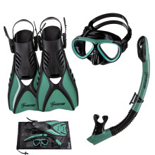 Seavenger Hanalei Anti-Fog 4dln sada na norchlovn (Kids-Seafoam Green X-Small)