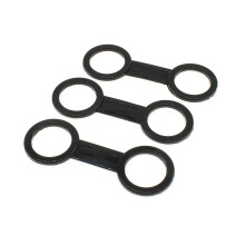 HAJXZH 3PCS Duik Silicone Snorkel Masker Strap Houder Duik Clip Retainer (Zwart)