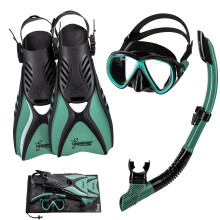 Seavenger Hanalei Anti-Fog 4dln sada na norchlovn (Seafoam Green Small)