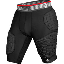Exxact Sports Elite 5-pads voksenfodboldb?lte til m?nd med koplomme polstrede kompressionsshorts med integrerede hofte-l?rhalebenspuder Herreb?lt