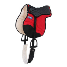 CHALLENGER Paard Engelse Western Trail Fleece Gevoerde Bareback Zadelpad Rood 39TS05RD