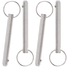 OIIKI Confezione da 4 perni a sgancio rapido Diametro 5/16 pollici (8 mm) Perno superiore bimini Lunghezza utilizzabile: 2-1/4"""" (57 mm) Hardware