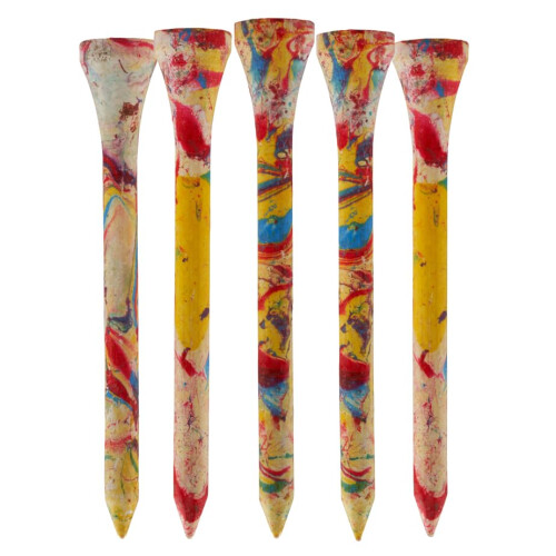 Castle Bamboo Golf Tees - Flere farver og st?rrelser (70 mm Tie Dye)