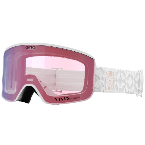 Giro Giro Ella Lunettes de ski pour femme avec sangle illimite blanche et verres infrarouges rose vif 2