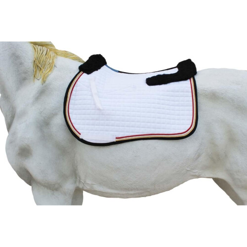Almofada de selim CHALLENGER Horse Ingls acolchoado multiuso de l confortvel branco 72TS36WH 1