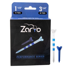 Zario Plastic Golf Tees 50 Pack Lang 3 1/4 Inch & Short 1 1/2 Inch Nsten Unbeakable til mnd og kvinder Bl
