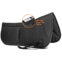 Southwestern Equine OrthoRide englisches Schaumstoff-Pferde-Halbpad mit 4 verstellbaren Taschen und 12 abgestuften Memory-Schaum-Einstzen  bel