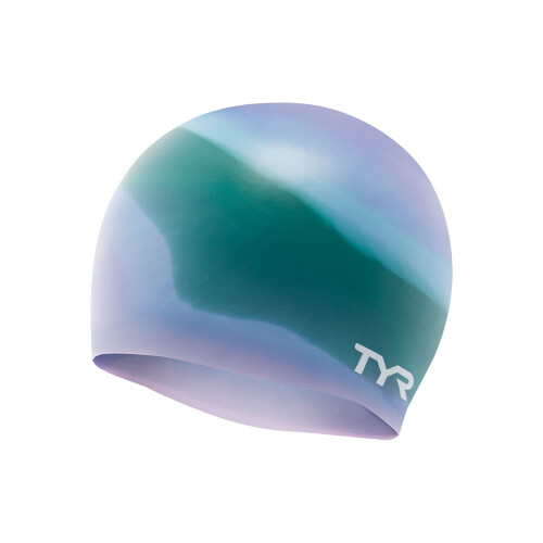 TYR TYR Junior Tie Dye Zwemcap, Paars/Groen