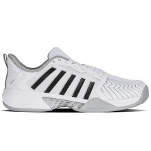K-Swiss Pickleball Supreme Zapato para hombre, color blanco/altura alta/negro, 10,5 M