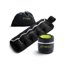 ZTTENLLY Pesas de tobillo ajustables 1-5/15/18/20 libras par con bolsa de transporte - Telas transpirables ribete reflectante - Entrenamiento de