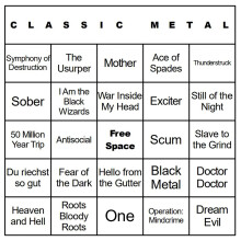 CardTunz 100 musikbingokort tryckta och laminerade Mnga musiktyper tillgngliga (klassisk metall)