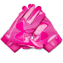 Under Armour Boysin F9 Nitro -jalkapallohanskat (652) Rebel Pink/Fluo Pink/Metallic Silver Small
