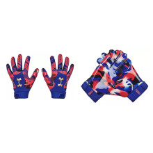 Under Armour Miesten F9 Nitro Novelty -jalkapallohanskat (400) Royal/Red/Metallic Copper Large