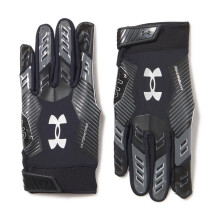 Under Armour Miesten F9 Nitro -jalkapallohanskat (001) Musta/Castlerock/Metallin hopea Pienet