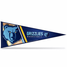 Rico Industries NBA Memphis Grizzlies 12" x 30" Vilt Wanddecoratie Vlag - Perfect voor Thuis/Kamer/Mancave
