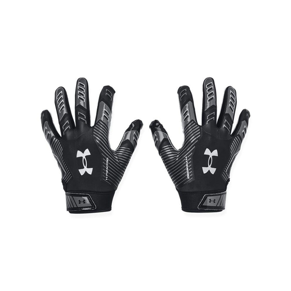 Under Armour Boys' F9 Nitro Football Gloves (001) Black/Castlerock/Metallic Silver Large