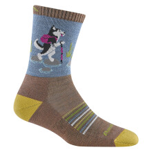 Darn Tough Vermont Women's Critter Club Micro Crew Letv?gts med pudestr?mpe (stil 5001) - Brun/Bark Small