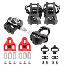 Venzo 3 em 1 Look Delta Toe Cage SPD compatvel com exerccios internos Fitness Ciclismo Pedais de bicicleta
