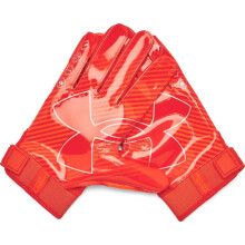 Under Armour Miesten F9 Nitro -jalkapallohanskat (860) Tummanoranssi/Phoenix Fire/Metallic Silver Large