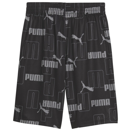 Puma Design loga PUMA pro chlapce Essential Athletic Shorts Elastick pas Cern potisk-stovina 1