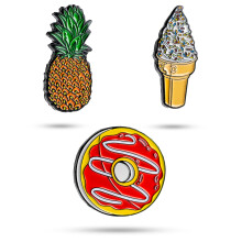 King Pins Golfbalmarkers, 3 stuks - Golfbalmarkers van topkwaliteit. Emailverf en unieke ontwerpen Stijlvol - Pas je spel aan (zoete traktatie)