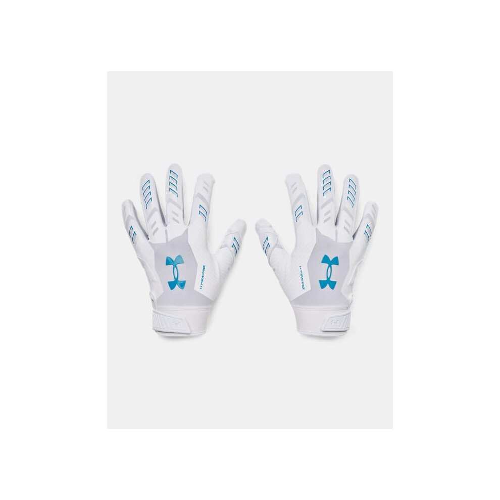 Under Armour Men's F9 Nitro Novelty Football Gloves (105) /Distant Gray/Metallic Taupe XX-Large White/Gray