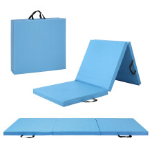 Tapis de Fitness Pliable CAP Barbell - Résistant, Épais, pour Gymnastique, Aérobic & Entraînements à Domicile. 72"L x 24"W x 2"Épais. BLEU