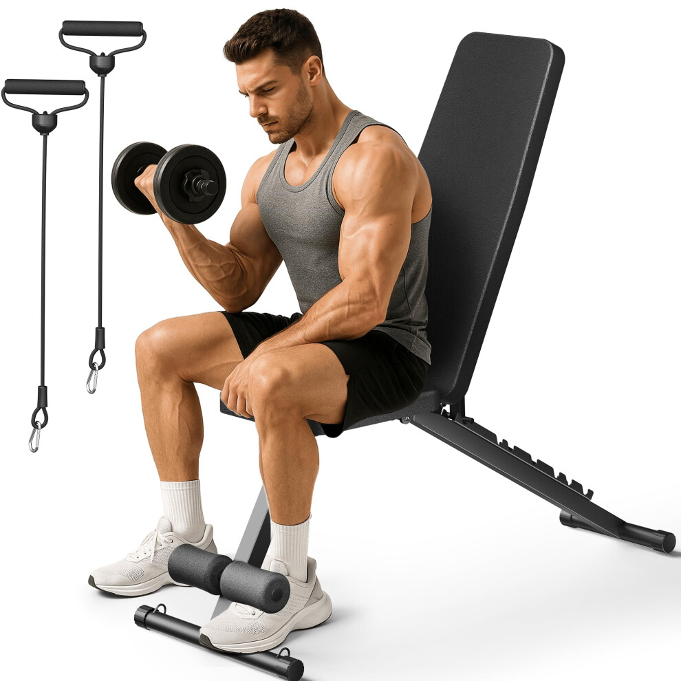 Verstelbare trainingsbank voor thuisgymnastiek Opvouwbare halterbank voor halteroefeningen Volledige lichaamstraining Incline Decline Gymbank voor fi