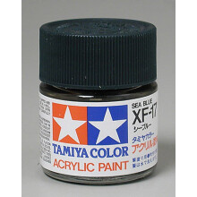 TAMIYA Acrylic XF17 Flat Sea Blue TAM81317 Plastics Paint Acrylic