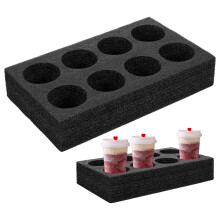 Cup Holder Glass Holder for 8 Pieces Foam Drink Holder for Camping Motorhome Boats Ships Black Durable Design