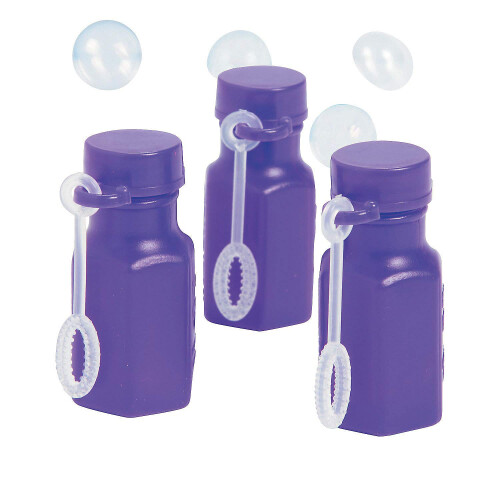 Hexagon Mini Bubble Flaskor 48 delar Brllopsfdelsedagsfest Favors Bubble Wands (lila)