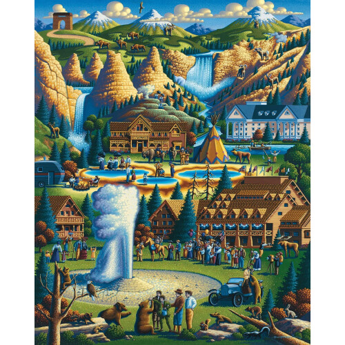 Puzzle Dowdle Parc national de Yellowstone 500 pices 1