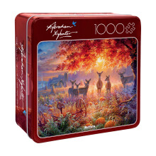 Buffalo Games - Abraham Hunter - Trick or Treat puzzel van 1000 stukjes - Legpuzzel van 1000 stukjes voor volwassenen - Collectible Tin Case - Afgewe