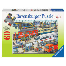 Ravensburger treinstation legpuzzel - Unieke 60-delige puzzel voor kinderen Antireflectieoppervlak | FSC-gecertificeerde materialen | Ideaal voor het