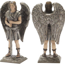 Dicksons Mihly arkangyal 8 x 6 hvelykes ezst tnus gyanta ko asztallapi figura