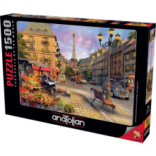 Anatolische puzzel - Parijs straatleven, puzzel van 1500 stukjes #4542
