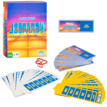 Outset Media Jeopardy Juego de Cartas - Quiz de Viaje con 108 Respuestas y Preguntas - A partir de 12 años