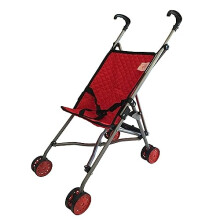 Il primo passeggino per bambole della collezione di bambole New York, pezzo unico per bambini, colore rosso, 18 pieghe, ottimo regalo per i pi? p