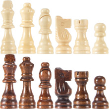 AMEROUS Puiset shakkinappulat Vain 32 Pieses / 3,05"" King/Silytyslaukku/Lahjapaketti Standard Tournamen Staunton Wood Chessmen shakkilaudalle Puuttu