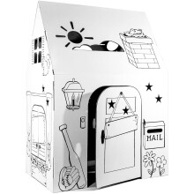 Easy Playhouse Clubhouse - Kinder Kunst en Ambacht voor Binnen en Buiten, Kleur, Teken op deze Lege Canvas