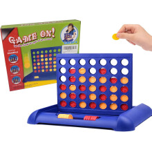 SHUYUE 4 in A Row Board Games Foldable Line up 4 Toys Children's Educational for Kids Blue