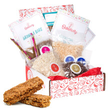 BAKETIVITY Kids Baging DIY Activity Kit - Bag l?kre sunde glutenfri granolabarer med f?rdigm?lte ingredienser - bedste gaveid? til drenge og pige