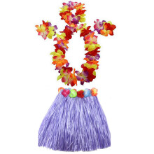 1 setti 40 cm lasten juhliin Hawaii mekko Hula ruohohame - kaksikerroksinen paksuuntunut Hawaii hame Luau juhlakoristeisiin Tarvikkeet Violetti