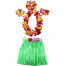 1 setti 40 cm lasten juhliin Hawaii mekko Hula ruohohame - kaksikerroksinen paksunnettu Hawaii hame Luau juhlakoristeisiin Tarvikkeet Vihreä