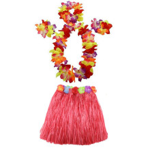 JEKANEL 1 zestaw 40cm dziecieca sukienka hawajska Hula spdnica z trawy - dwuwarstwowa pogrubiona spdnica hawajska na impreze Luau materialy do ??de