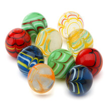 ARSUK Grote glazen shooter-knikkers voor decoratie 25 mm / 1 inch 10 stuks geassorteerde kleuren marmeren spel knikkerbaanaccessoires leren en recrea