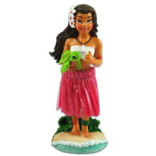 KC Hawaii Napua Honu Hula Girl Miniature Dashboard Doll