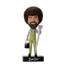 NECA The Joy of Painting 7"""" Bob Ross Head Knocker Bobblehead