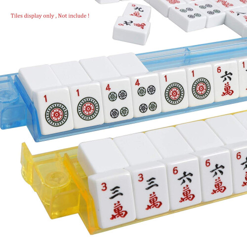 C&H Solutions ~ Set di 4 Racks e Spingi Mahjong in Acrilico - Multi-Colore 1